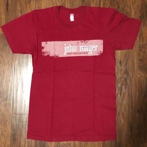 Vintage John Mayer 2007 winter tour t shirt maroon sz s